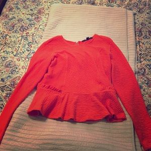 Long sleeve peplum shirt